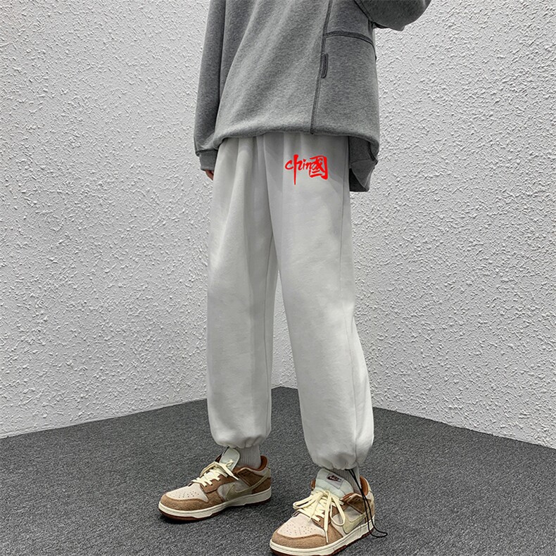 K13276-P35加绒-P45可束脚加厚加绒运动裤男大码宽松直筒卫裤男,男装休闲裤,电商A040