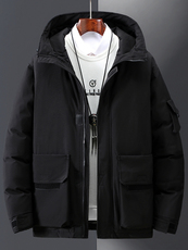 现货21冬季装新款宽松休闲连帽羽绒服白鸭绒潮流1202-1-057-p85，男装羽绒服，星座1602（原101B）