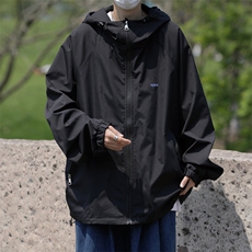 冲锋衣男春秋季机能户外防水连帽外套休闲宽松防风夹克衫CF58-p65，男装夹克，星座1008