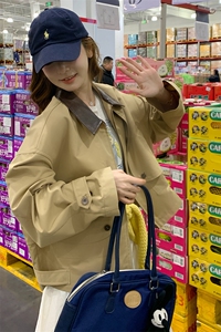 【现货主推】数据好高品质拼接皮领夹克外套2C372-801-P155控238图片