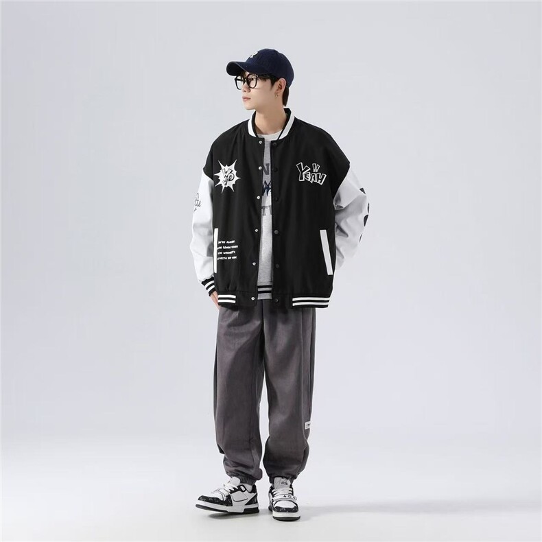 外套男女同款春秋新款百搭宽松情侣棒球服夹克JK848-P40,男装夹克,星座208-5