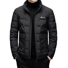 白鹅绒中年男士休闲立领羽绒服保暖羽绒爸爸装上衣YYYR19-P300,男装羽绒服,电商B212（原钱塘6029）
