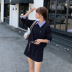 miu系红卫衣套装裙女春2025新款气质轻熟穿搭半身裙两件套图片