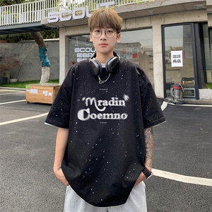 量大优供抖音视频 支持得物配合二开美式满天星亮片短袖T恤MTX302图片