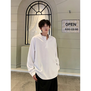 档口图 亨利领套头华夫格长袖衬衫T恤polo衫W2480-P40直播品质图片