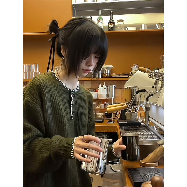 【有货】DF06-特P68设计感毛衣百搭慵懒风手工缝线针织衫外套秋冬,男装针织衫/毛衣,星座603-2
