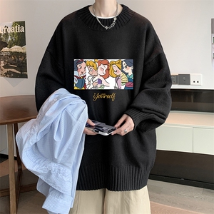 半高领毛衣男大码胖子针织衫毛线衣 M18396-P45 加绒款-P65图片