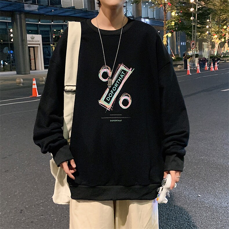 S6171-P28加绒款-P33秋季圆领卫衣男大码韩版宽松长袖外套,男装卫衣,电商A040