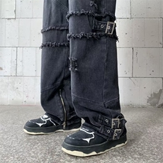 美式重工拉链编带牛仔裤N250P78，男装牛仔裤，星座1116-2