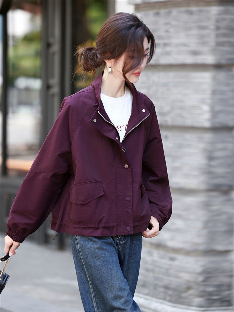 短款风衣外套女2025年秋季新款女装气质小个子休闲时尚上衣,女装风衣,鑫源服饰