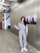 字母戴帽运动套装，女装职业装，DS-1