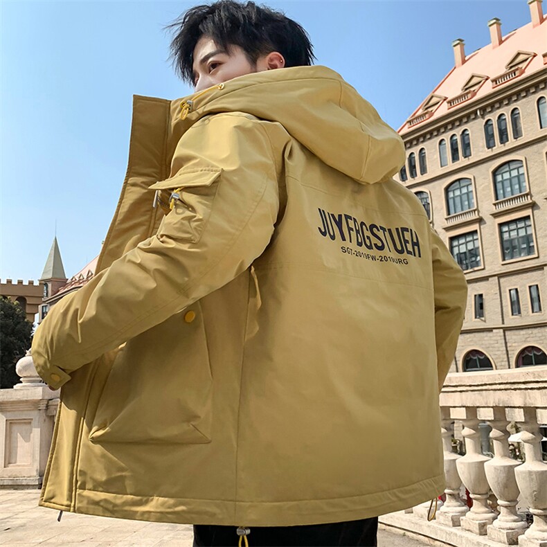 羽绒棉衣男中长款连帽羽绒服男含绒量80MY6606，男装棉衣，A067