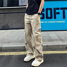 褶皱感潮流直筒休闲裤男女秋季新款宽松户外工装速干长裤，男装工装外套，星座218-1（原230）