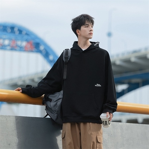 秋季现货纯色宽松二开连帽卫衣男DSA157B-W6999-特P45图片