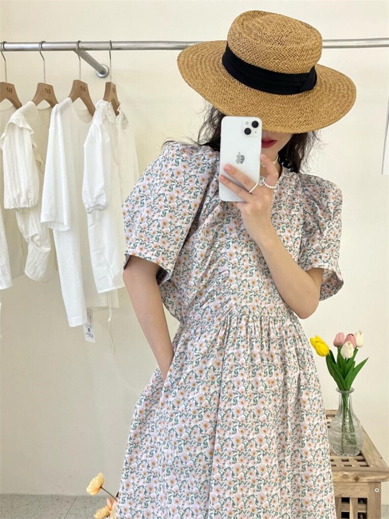 碎花连衣裙现货，女装连衣裙，DAP