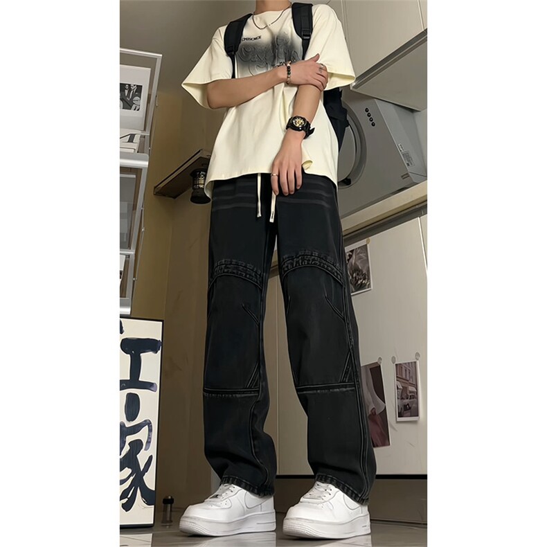 高转化2026春夏宽松直筒牛仔裤A437特P55控78,男装牛仔裤,电商A309