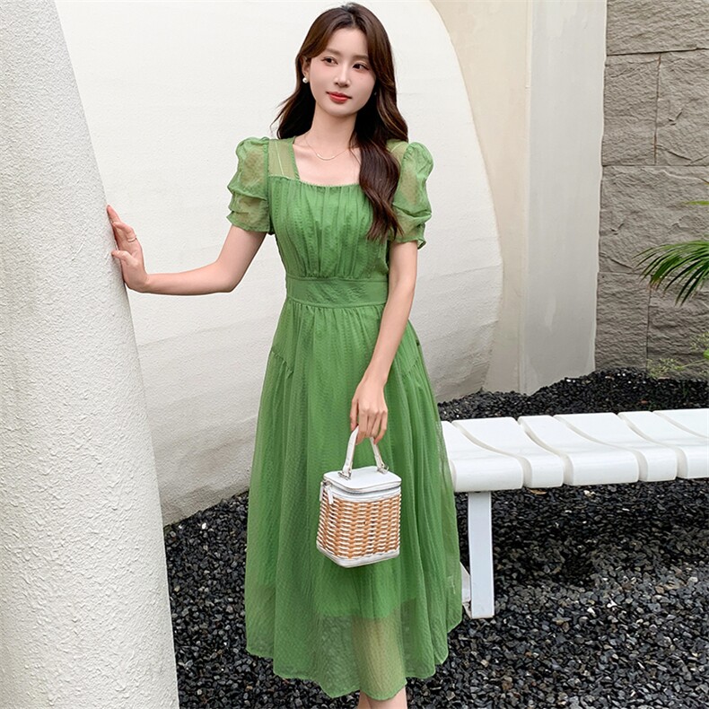 酒红色连衣裙2025新款女夏轻熟风高级感气质精致法式收腰天丝长裙,女装连衣裙,超帛