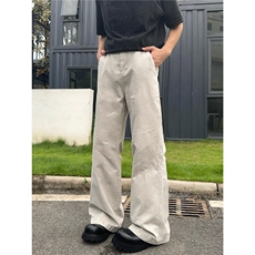 美式高街休闲裤男褶皱工装裤宽松潮牌百搭阔腿裤X825-P40，男装工装外套，星座208-5