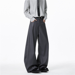 抖音品质春季新款美式高街高街宽松弯刀西裤B313-K25672-p65控88，男装休闲裤，电商B313