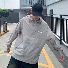 夏季防晒衣男韩版潮流帅气连帽贴标2024新款ins宽松外套W4888-P41，男装防晒衣，星座412-3