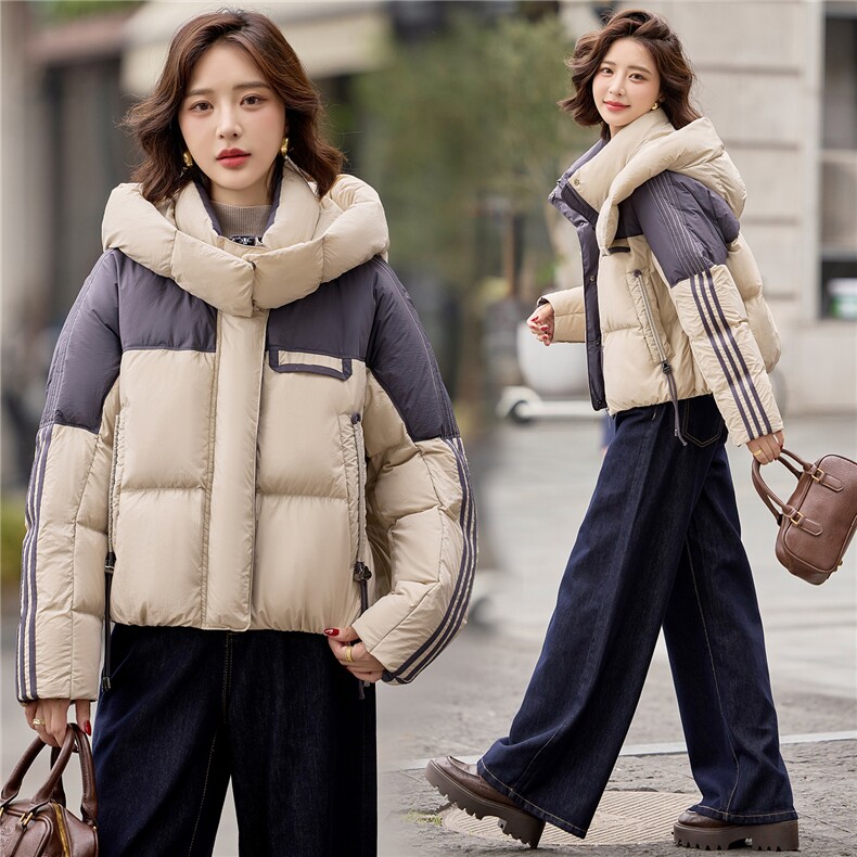 2025年冬季短款白鸭绒，女装羽绒服，依曼迪