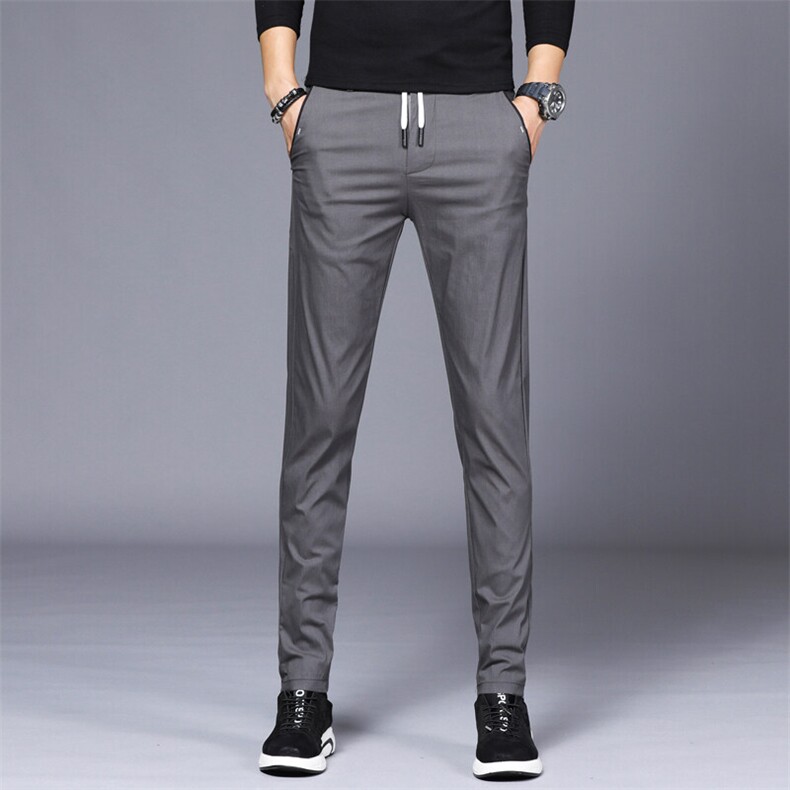 春夏季男士休闲裤松紧腰百搭时尚西裤青年上班休闲裤1915-P35现货，男装休闲裤，星座224-1