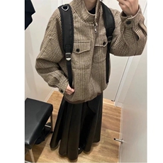 法式小香风千鸟格夹克男女秋冬季百搭哈灵顿外套JXX20-P69，男装夹克，星座208-5
