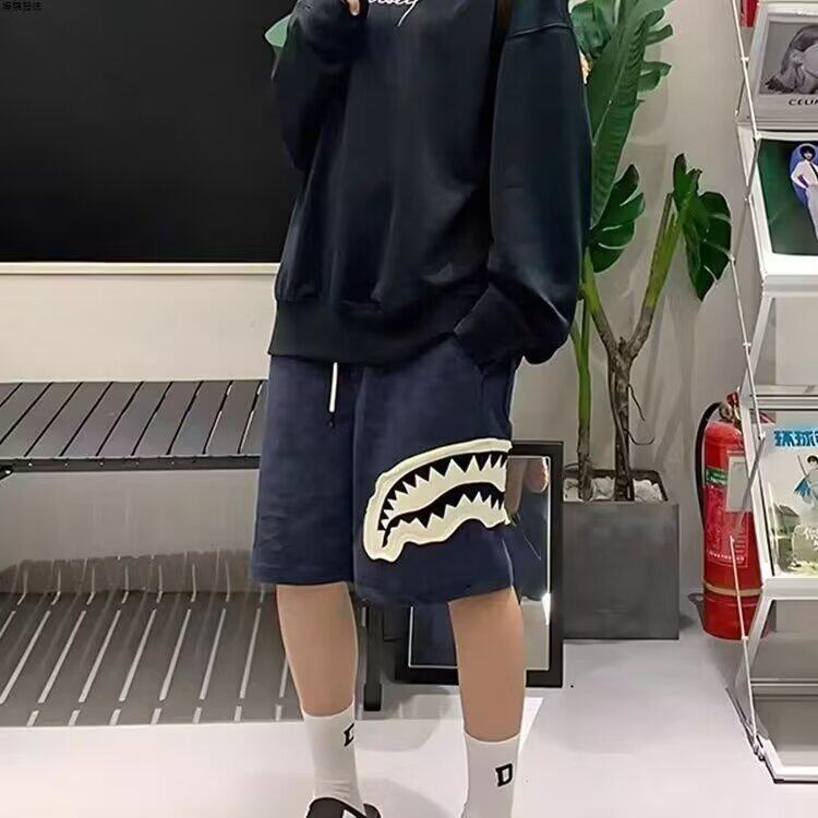 W10122-P35 网图现货 夏季薄款印花短裤潮牌百搭休闲运动五分裤图片