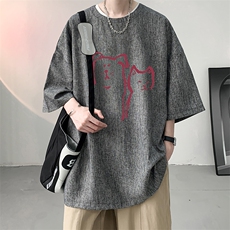 风复古亚麻短袖男棉麻t恤男半袖ZT71378-P35，男装T恤，电商A040