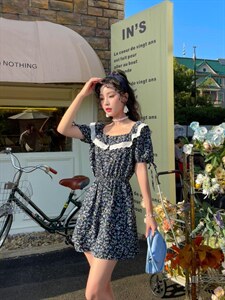 夏季碎花连体裤，女装连体裤，安玖拉