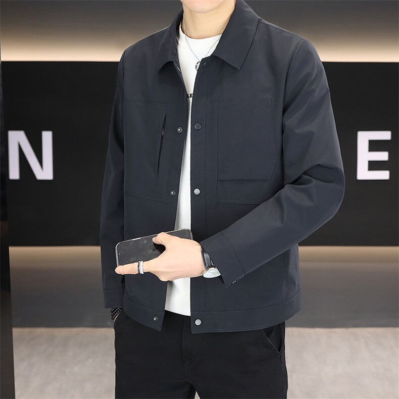 春季夹克男高品质翻领外套型男商务休闲百搭青年外套男N9817-P120,男装夹克,星座310B-3