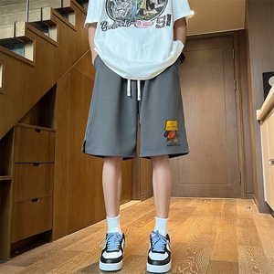 已注册新款菠萝格直播抖音得物宽松男中裤五分短裤K106P28控45图片