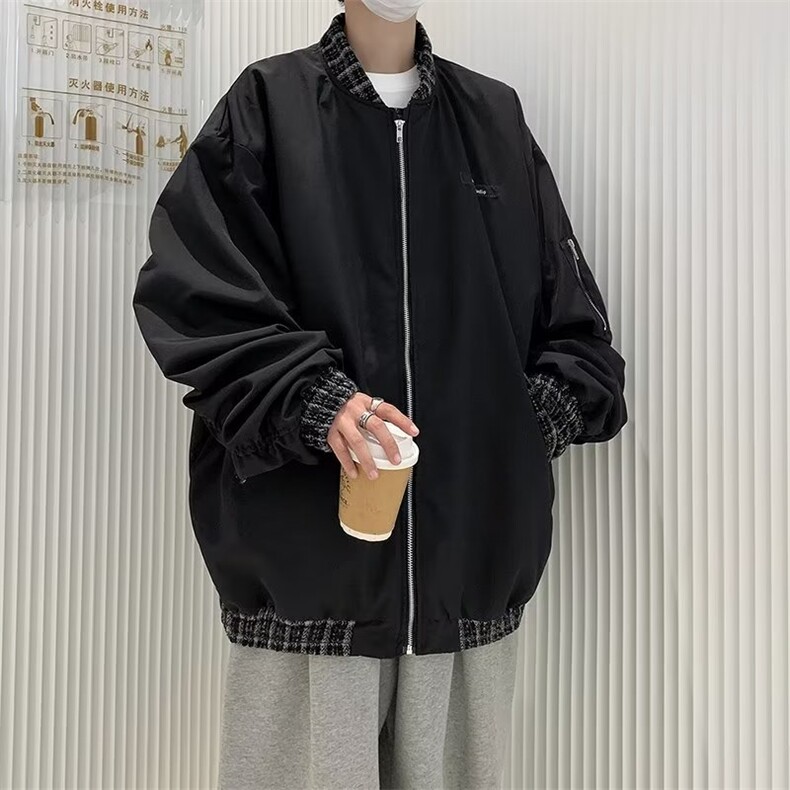 秋季新款休闲外套男士潮流宽松美式棒球服HY833P65,男装夹克,星座1116-2