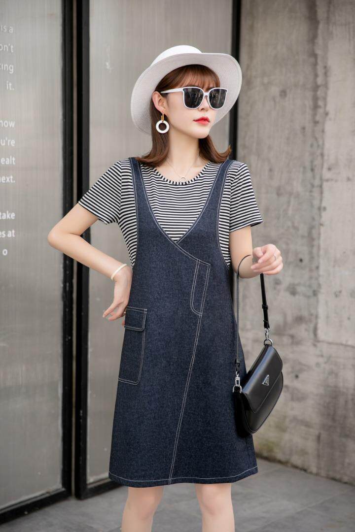 （现货）假两件连衣裙，女装连衣裙，伊娜蕾尔