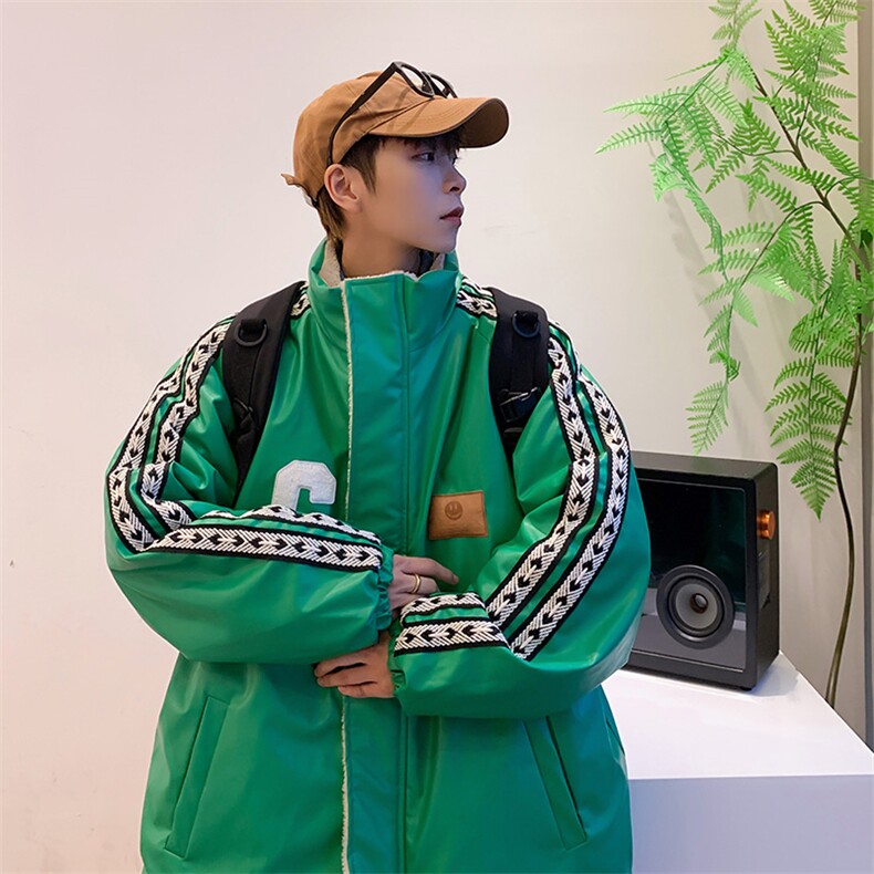 双面穿PU皮衣外套棉衣男加绒情侣棉服面包服棉袄女3323-P90控128,男装皮衣,星座207