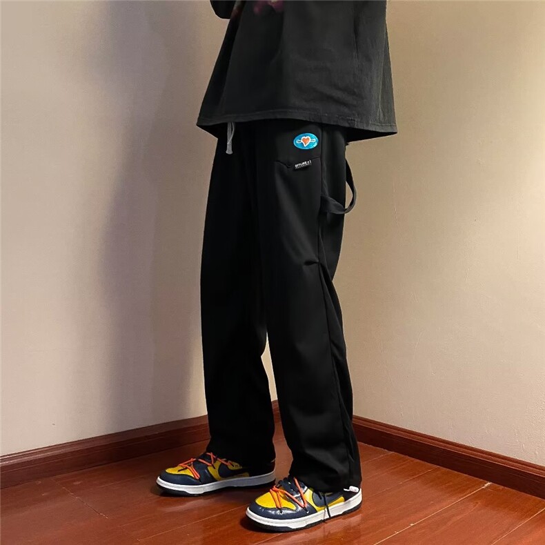休闲裤男韩版潮流帅卫裤2024春秋新款ins宽松百搭束脚裤K3296-P23,男装休闲裤,星座412