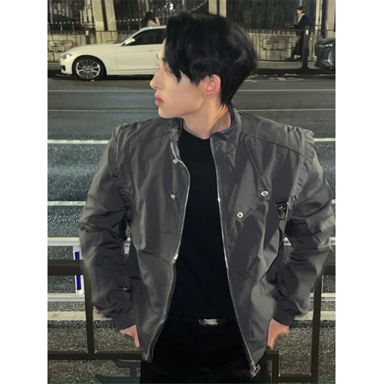 《自拍图》可拆短外套宽松型潮流气质男流行长袖新款HW168-P78,女装短外套,星座1109-4