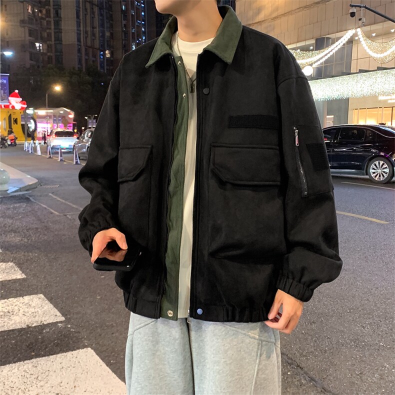 春款现货复古休闲工装夹克男士翻领宽松外套JK02656-P78,男装夹克,星座308B-2