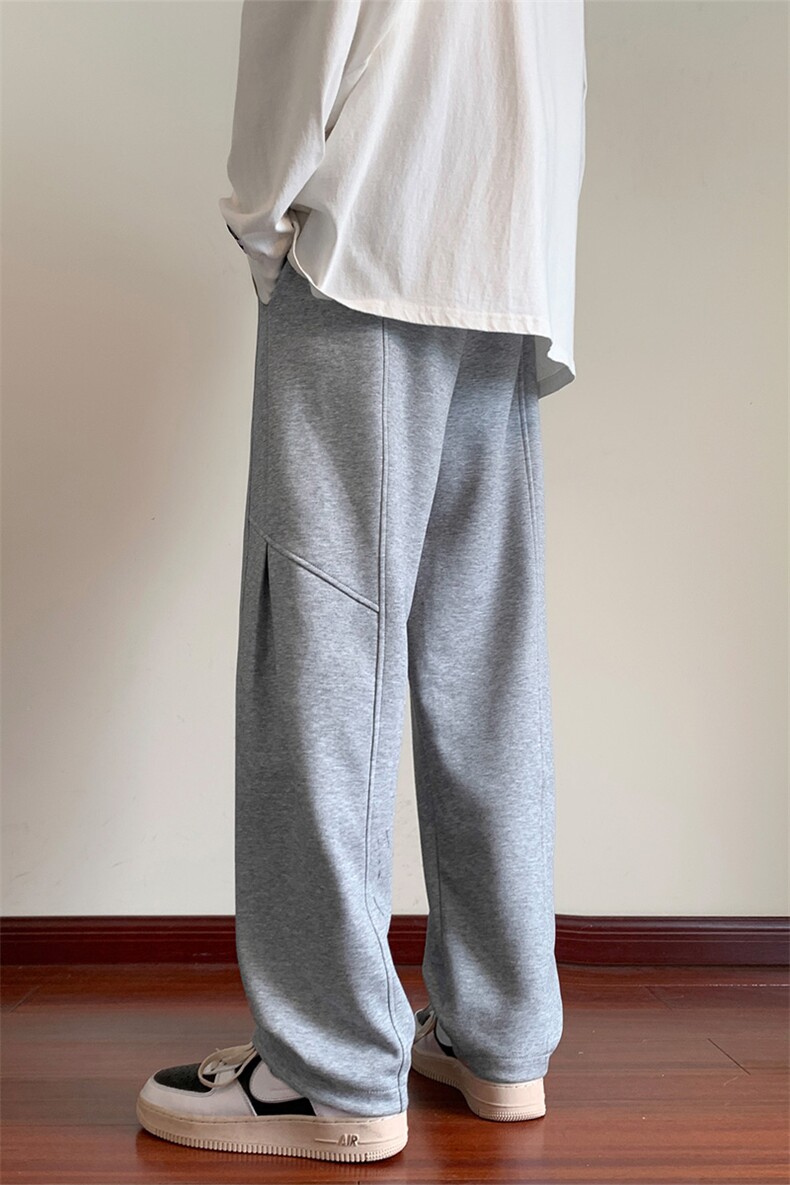 KP631P55美式潮流休闲裤男港风宽松直筒拖地裤束脚裤卫裤,男装休闲裤,星座1204-3