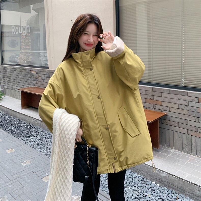 现货主推秋冬中长款气质休闲羊羔毛加厚外套2B237-6131-P195-K298,女装棉衣/棉服,2B237