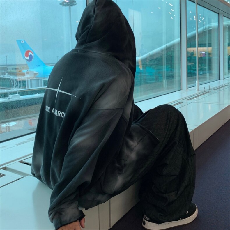 816B-WY022-P80重磅加厚！韩秋季美式卫衣开衫,男装卫衣,星座816B