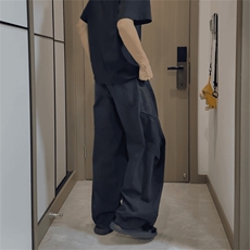 1506/QX22070/P48港风潮男夏季新款嘻哈ins潮高街潮流痞帅长裤，男装休闲裤，星座1506