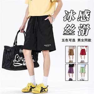 多色可选尼龙速干短裤高街美式烫画五分裤25XD23079特批15图片