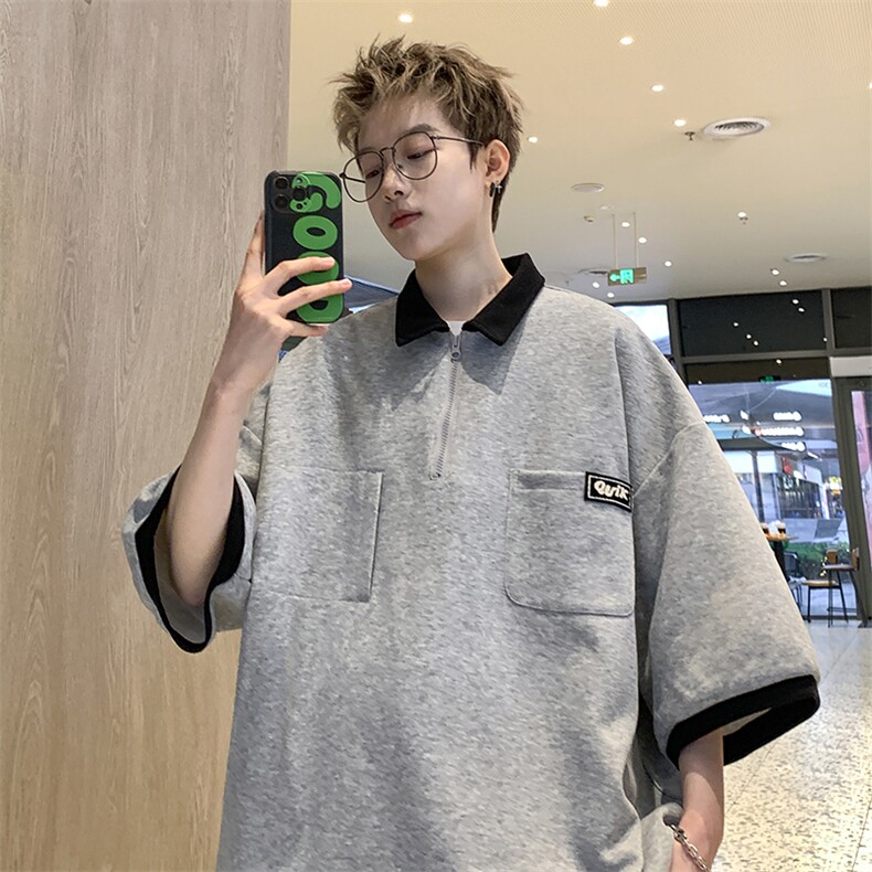 抖音品质！重磅夏季美式冰感POLO衫男潮流宽松短袖XP2403-P45控68,男装Polo衫,电商B370