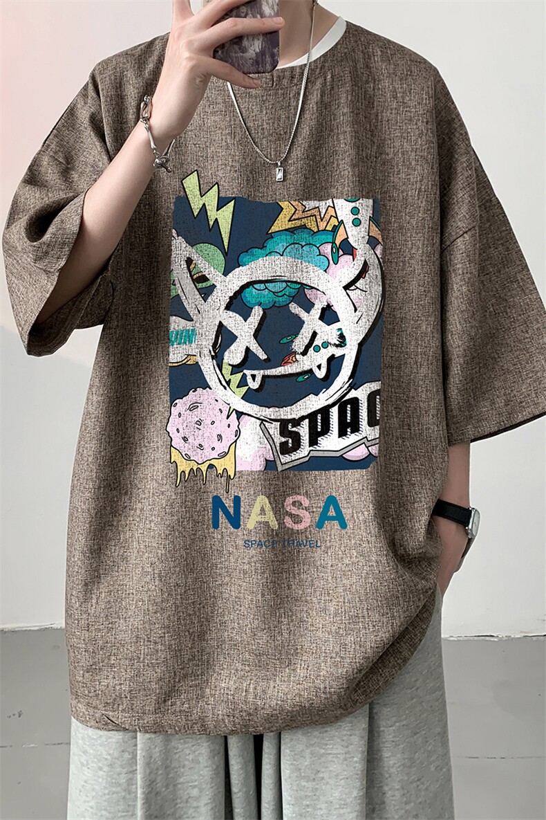 风复古亚麻短袖男棉麻t恤男半袖ZT71275-P35,男装T恤,电商A040