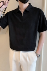 2025夏季新款社会小伙肌理感polo衫男短袖T恤TX03P58控78，男装Polo衫，电商B276A