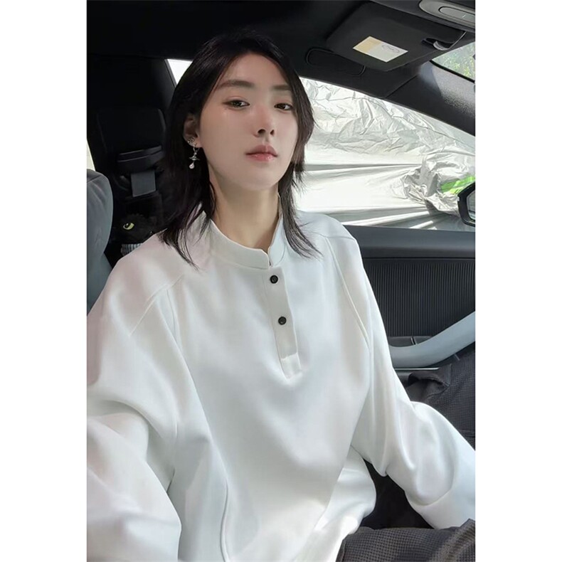 秋季美式高街cleanfit亨利领打底长袖货号C25189特P28图片