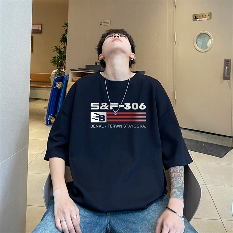 量大优供视频230g重磅纯棉短袖T恤男NT185-特P19控38,男装T恤,电商B367