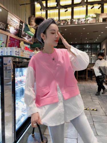 彩色假两件超赞，女装，一杭