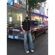 【有货】闪电纹拼接重磅牛仔裤设计感美式hiphop裤子A203LL-特P60，男装牛仔裤，星座1007（原301D）